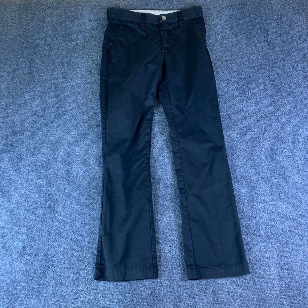 Volcom Chino Pants Boys Size 16 Black Good C1131008 Straight Flat Front